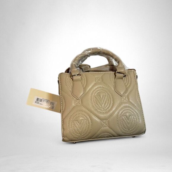 Valentino Orlandi Light Taupe Quilted Crossbody Purse Bag V-2013, NEW WITH TAGS! - Picture 3 of 8